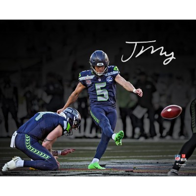 Фотография Jason Myers Seattle Seahawks Autographed Fanatics Authentic Super Bowl LX Champions 8 x 10 Photograph