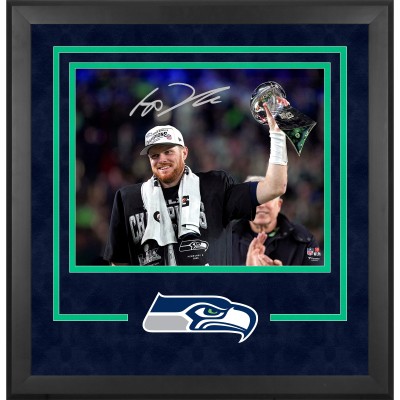 Sam Darnold Seattle Seahawks Autographed Fanatics Authentic Super Bowl LX Champions Deluxe Framed 16 x 20 Photograph
