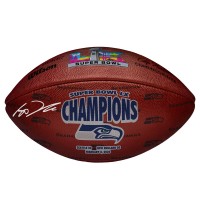 Sam Darnold Seattle Seahawks Autographed Fanatics Authentic Super Bowl LX Champions Wilson Duke Football