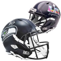 Kenneth Walker III Seattle Seahawks Autographed Fanatics Authentic Super Bowl LX Champions Riddell Speed Replica Helmet