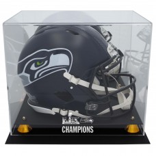 Seattle Seahawks Fanatics Authentic Super Bowl LX Champions Golden Classic Helmet Logo Display Case