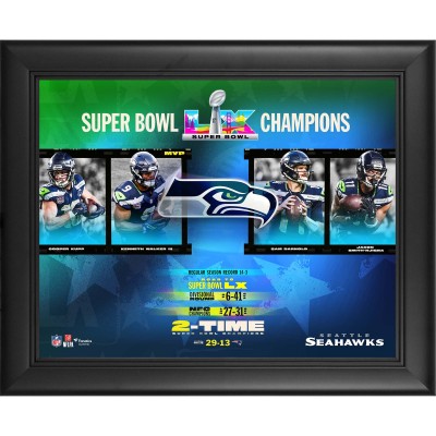 Seattle Seahawks Fanatics Authentic Super Bowl LX Champions Framed 13 x 16 Road to the Super Bowl Collage