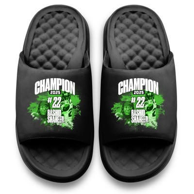 Unisex Rashid Shaheed ISlide Black Super Bowl LX Champions Motive Slide Sandals