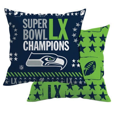 Seattle Seahawks Pegasus Super Bowl LX Champions 16 x 16 Team Décor Pillow