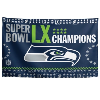 Seattle Seahawks Pegasus Super Bowl LX Champions 51 x 60 Team Wall Tapestry