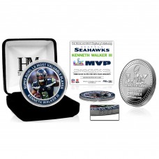 Seattle Seahawks Kenneth Walker III Highland Mint Super Bowl LX MVP Silver Plated Color Coin