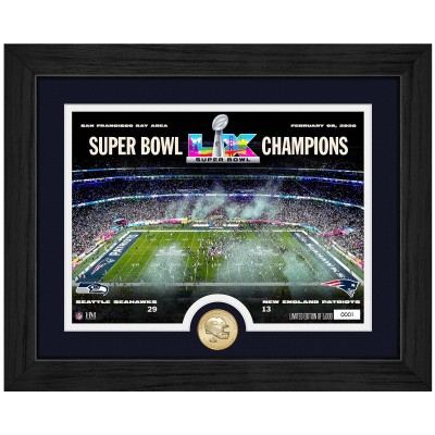Seattle Seahawks Highland Mint Super Bowl LX Champions 13 x 16 Celebration Bronze Coin Photo Mint