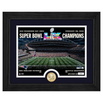 Seattle Seahawks Highland Mint Super Bowl LX Champions 13 x 16 Celebration Bronze Coin Photo Mint