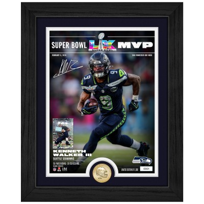 Seattle Seahawks Kenneth Walker III Highland Mint Super Bowl LX MVP 13 x 16 Bronze Coin Photo Mint