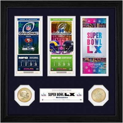 Seattle Seahawks Highland Mint Super Bowl LX Champions 12 x 15 Road To The Super Bowl Ticket Photo Mint
