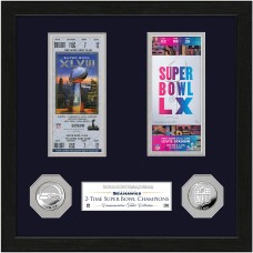 Seattle Seahawks Highland Mint Two-Time Super Bowl Champions 13 x 13 Ticket Collection Photo Mint