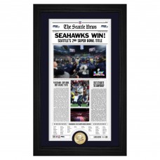 Seattle Seahawks Highland Mint Two-Time Super Bowl Champions 12 x 20 Front Page News Bronze Coin Photo Mint