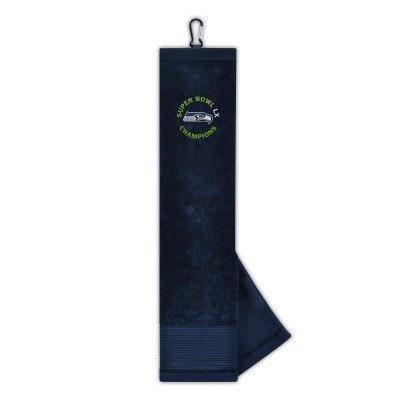 Seattle Seahawks WinCraft Super Bowl LX Champions 15 x 25 Tri-Fold Face/Club Embroidered Golf Towel