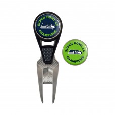 Seattle Seahawks WinCraft Super Bowl LX Champions CVX Divot Repair Tool and Ball Marker Set