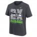 Подростковая Seattle Seahawks Nike Anthracite Two-Time Super Bowl Champions Multi-Champs T-Shirt