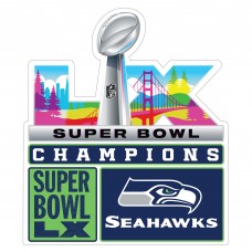 Seattle Seahawks Super Bowl LX Champions 24 Logo Cutout Wall Art