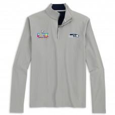 Seattle Seahawks johnnie-O Gray Super Bowl LX Hoppin Quarter-Zip Pullover Seattle Seahawks johnnie-O Gray Super Bowl LX Hoppin Quarter-Zip Pullover