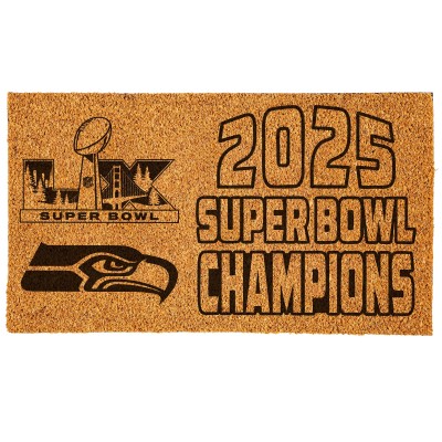 Seattle Seahawks Super Bowl LX Champions 28 x 16 Coir Mat