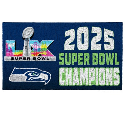 Seattle Seahawks Super Bowl LX Champions 28 x 16 Logo Turf Mat