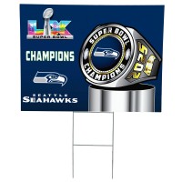 Seattle Seahawks Super Bowl LX Champions 18 x 24 Coroplast Yard Sign