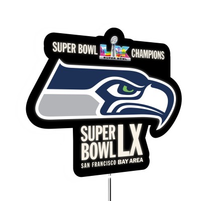Seattle Seahawks Super Bowl LX Champions Shaped LED Wall Sign