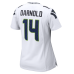 Женская игровая джерси Seattle Seahawks Sam Darnold Nike White Patch Game
