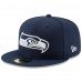 Бейсболка Seattle Seahawks New Era College Navy Super Bowl LX Champions Side Patch 59FIFTY