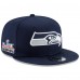 Бейсболка Seattle Seahawks New Era College Navy Super Bowl LX Champions Side Patch 9FIFTY Snapback