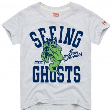 Подростковая футболка Seattle Seahawks Sam Darnold Homage Ash Seeing Ghosts Tri-Blend