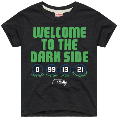 Подростковая футболка Seattle Seahawks Homage Charcoal The Dark Side Tri-Blend