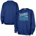 Женская Seattle Seahawks 47 College Navy Regional Oversized Sweatshirt