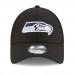 Подростковая Seattle Seahawks New Era Black Super Bowl LX Champions Side Patch 9FORTY Adjustable Hat