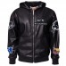 Seattle Seahawks Jeff Hamilton Black Vegan Leather Full-Zip Hooded Jacket