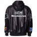 Seattle Seahawks Jeff Hamilton Black Vegan Leather Full-Zip Hooded Jacket
