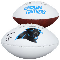 Tetairoa McMillan Carolina Panthers Autographed Fanatics Authentic Franklin White Panel Football with 25 OROY' Inscription Tetairoa McMillan Carolina Panthers Autographed Fanatics Authentic Franklin White Panel Football with 25 OROY' Inscription