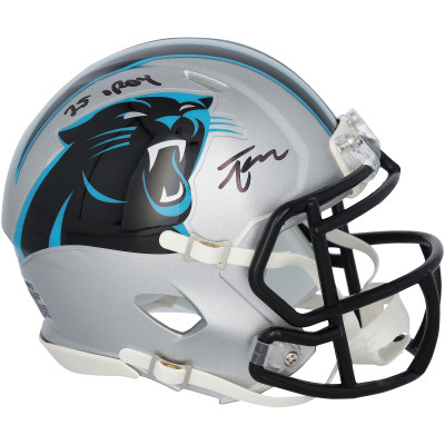 Tetairoa McMillan Carolina Panthers Autographed Fanatics Authentic Riddell Speed Mini Helmet with 25 OROY' Inscription