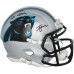 Tetairoa McMillan Carolina Panthers Autographed Fanatics Authentic Riddell Speed Mini Helmet with 25 OROY' Inscription Tetairoa McMillan Carolina Panthers Autographed Fanatics Authentic Riddell Speed Mini Helmet with 25 OROY' Inscription