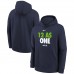 Подростковая толстовка Seattle Seahawks Nike College Navy 12 As One Fleece