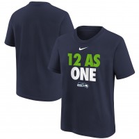 Подростковая футболка Seattle Seahawks Nike College Navy 12 As One