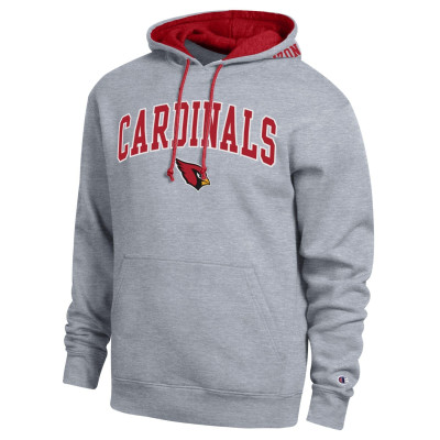 Толстовка Arizona Cardinals Champion Heather Gray/Cardinal Contrast