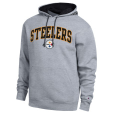 Толстовка Pittsburgh Steelers Champion Heather Gray/Black Contrast Толстовка Pittsburgh Steelers Champion Heather Gray/Black Contrast