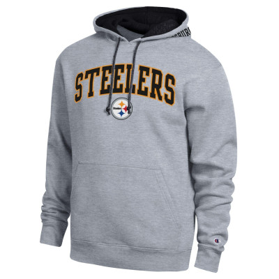 Толстовка Pittsburgh Steelers Champion Heather Gray/Black Contrast