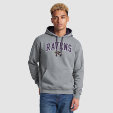 Толстовка Baltimore Ravens Champion Heather Gray/Purple Contrast