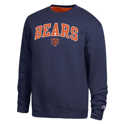 Свитшот Chicago Bears Champion Navy Contrast Lined
