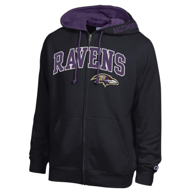 Толстовка Baltimore Ravens Champion Black/Purple Full-Zip