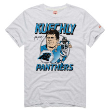 Футболка Unisex Carolina Panthers Luke Kuechly Homage Ash Classic Illustration Tri-Blend