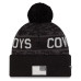 Шапка с помпоном Dallas Cowboys New Era 2026 Salute To Service Cuffed - Black