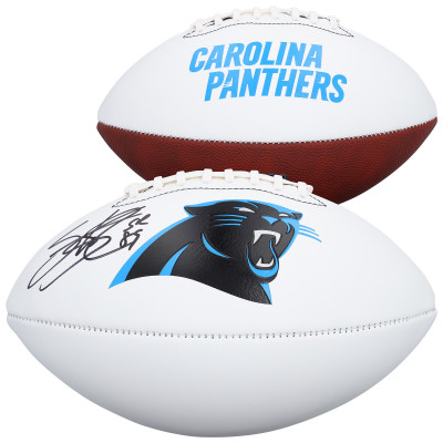 Steve Smith Carolina Panthers Autographed Fanatics Authentic Franklin White Panel Football