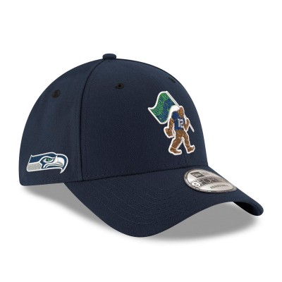 Бейсболка Seattle Seahawks New Era Navy Super Bowl LX Champions 12th Man 9FORTY