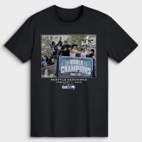 Футболка Seattle Seahawks Black NFL Flash Features Super Bowl LX Champions Parade